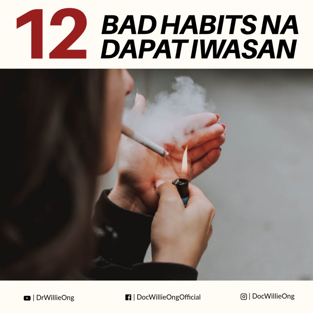 woman smoking a cigarette